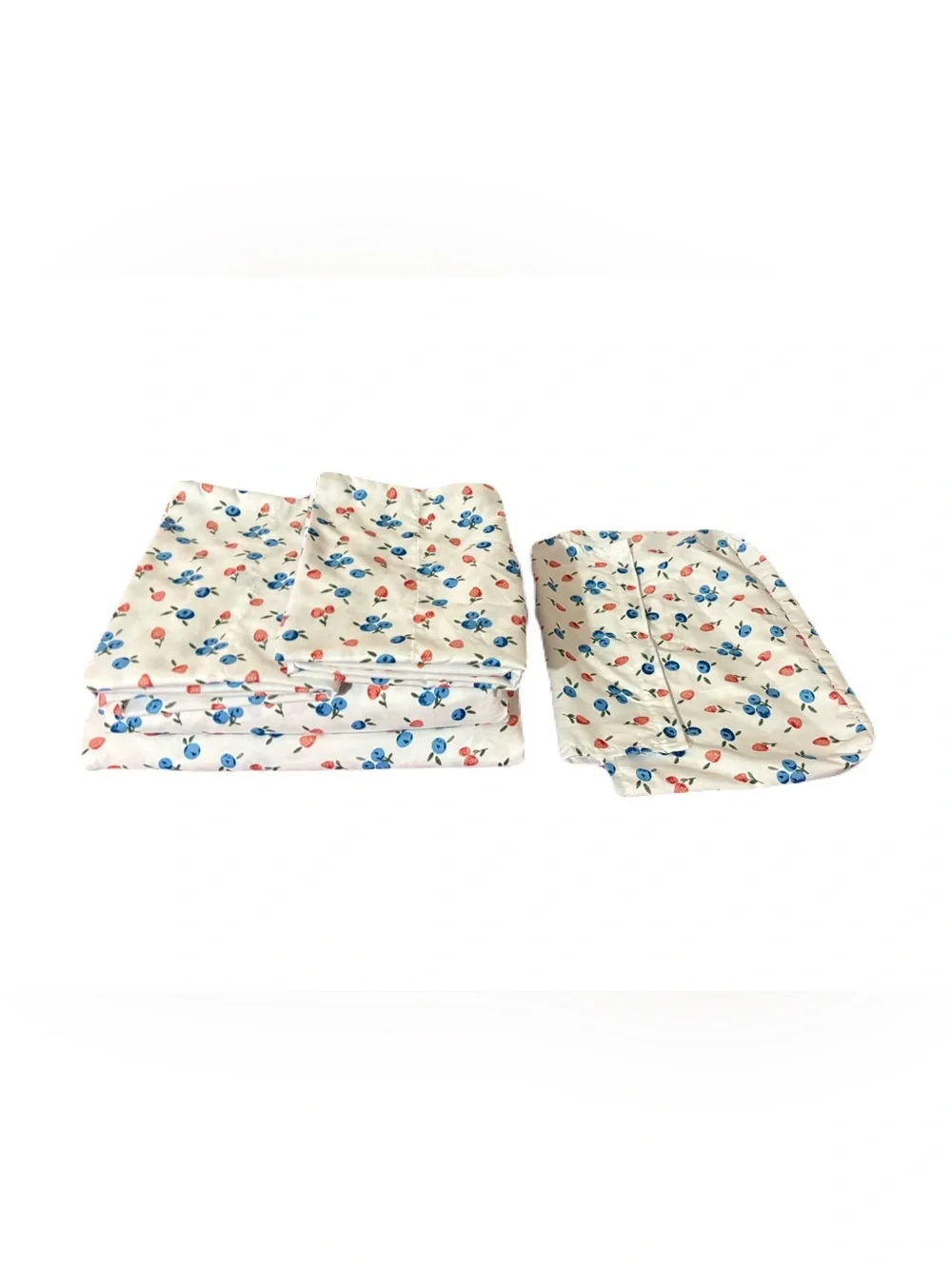 NEW London Kaye blue raspberries & strawberries Queen sheet set 🍓🫐🍓🫐